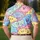 Smiling Pastel Cloud Characters For Beach Days, Festivals And Playful Casual Style Men's Polo Shirt - 5