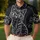 Spectacled Sitting Cat Line Art For Everyday Streetwear And Cat Lovers Men's Polo Shirt - 4