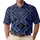 Blue Black Western Geometric Lattice For Ranchwear Nights And Casual Outings Men's Polo Shirt - 1