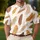 Brown Boho Feather Motif For Beach Getaways, Resort Days And Casual Summer Style Men's Polo Shirt - 4