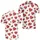 Crimson Hand-Drawn Heart Icons for Valentine Dates and Romantic Everyday Wear Men's Polo Shirt - 2