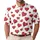 Crimson Hand-Drawn Heart Icons for Valentine Dates and Romantic Everyday Wear Men's Polo Shirt - 1