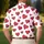 Crimson Hand-Drawn Heart Icons for Valentine Dates and Romantic Everyday Wear Men's Polo Shirt - 5