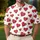 Crimson Hand-Drawn Heart Icons for Valentine Dates and Romantic Everyday Wear Men's Polo Shirt - 4