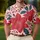Crimson Poinsettia Holly Botanical Christmas Holiday Party Wear For Men And Women Men's Polo Shirt - 4