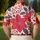 Crimson Poinsettia Holly Botanical Christmas Holiday Party Wear For Men And Women Men's Polo Shirt - 5