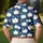 Ivory Maple Leaves On Petroleum Blue For Men's Coastal Resort Vacation Casual Wear Men's Polo Shirt - 5