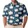 Ivory Maple Leaves On Petroleum Blue For Men's Coastal Resort Vacation Casual Wear Men's Polo Shirt - 1