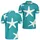 White Starfish Ocean Motif On Tropical Teal For Coastal Vacation Resort Wear For Men Men's Polo Shirt - 2