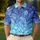 Blue Tropical Foliage Resort Style For Beach Vacations And Casual Summer Outings Men's Polo Shirt - 4