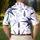 Navy Celestial Starburst Geometric Motif For Coastal Weekend Travel And Casual Wear Men's Polo Shirt - 5