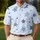 Soft Blue Five Point Stars for Coastal Getaways, Resort Days and Casual Menswear Men's Polo Shirt - 4