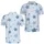 Soft Blue Five Point Stars for Coastal Getaways, Resort Days and Casual Menswear Men's Polo Shirt - 2