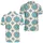 Turquoise Botanical Rosette Tile for Resort Travel, Golf, and Smart Casual Menswear Men's Polo Shirt - 2