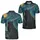 Black Cat Under A Moonlit Starry Sky Townscape For Celestial Style And Evening Outings Men's Polo Shirt - 2