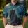 Black Cat Under A Moonlit Starry Sky Townscape For Celestial Style And Evening Outings Men's Polo Shirt - 4