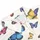 Colorful Butterfly Garden Motif For Beach Holidays, Resort Wear, And Everyday Style Men's Polo Shirt - 6
