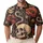 Vintage Skull Snake And Poppy Tattoo Flash Goth Streetwear For Alternative Style Lovers Men's Polo Shirt - 1