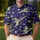 Retro Space Gliders And Lilac Stars For Casual Nights And Weekend Getaways For Men Men's Polo Shirt - 4