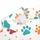 Colorful Dog Paw Icons for Pet Lovers' Casual Outings, Travel and Everyday Style Men's Polo Shirt - 6