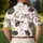 Hand Drawn Cat Faces and Sitting Cats for Casual Weekends, Beach Trips and Cat Lovers Men's Polo Shirt - 5