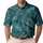 Teal Tropical Foliage Motif For Relaxed Coastal Resort Wear And Summer Vacation Style Men's Polo Shirt - 1