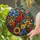 Cardinal Floral Cross Stained Glass Window Decor For Christian Home Gifts Stained Glass Suncatcher - 2