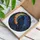 Black Raven Crescent Moon Blue Roses Stained Glass Gothic Window Decor for Witchy Home Stained Glass Suncatcher - 4