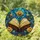 Stained Glass Open Book With Lotus Flowers Garden Decor for Reading Nooks and Book Lovers Stained Glass Suncatcher - 1