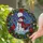 Snowman And Cardinal Stained Glass Christmas Wreath Decor For Winter Holiday Homes Stained Glass Suncatcher - 2
