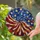 Patriotic Stained Glass Flag Stars Window Decor For Independence Day Home Stained Glass Suncatcher - 2