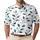 Teal Botanical Leaf Branches For Autumn Travel And Everyday Wear Men's Polo Shirt - 1
