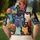 Colorful Mid Century Cat Faces for Casual Summer Outings and Gifts for Cat Lovers Men's Polo Shirt - 5