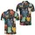 Colorful Mid Century Cat Faces for Casual Summer Outings and Gifts for Cat Lovers Men's Polo Shirt - 2