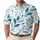 Teal Blue Botanical Leaves For Coastal Travel, Resort Wear And Nature Loving Men Men's Polo Shirt - 1