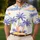 Retro Tropical Palm Coast With Blue Waves For Resort Travel And Summer Beach Days Men Men's Polo Shirt - 4