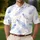 Misty Blue Feather Botanical Motif for Everyday Casual Travel Wear for Men and Women Men's Polo Shirt - 4