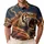 Roaring Bengal Tiger In Electric Thunderstorm Casual Style For Wildlife Adventure Fans Men's Polo Shirt - 1