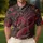 Crimson Dragon Tattoo Style Streetwear For Festivals, Beach Trips, Dates And Men Men's Polo Shirt - 4