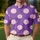 Orchid Purple And Blush Pink Polka Dots For Retro Resort Vacation Summer Wear For Men Men's Polo Shirt - 4