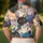 Modern Colorful Cat Faces for Cat Lovers Casual Weekend Travel and Gift Gifting Men's Polo Shirt - 5
