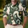 Mid Century Black And Cream Cat Motif For Casual Weekends, Travel, And Resort Wear For Men Men's Polo Shirt - 4