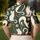 Mid Century Black And Cream Cat Motif For Casual Weekends, Travel, And Resort Wear For Men Men's Polo Shirt - 5