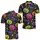 Neon Halloween Pumpkins Bats And Moons For Spooky Parties And Fall Costume Events Men's Polo Shirt - 2