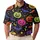 Neon Halloween Pumpkins Bats And Moons For Spooky Parties And Fall Costume Events Men's Polo Shirt - 1
