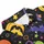 Neon Halloween Pumpkins Bats And Moons For Spooky Parties And Fall Costume Events Men's Polo Shirt - 6