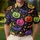 Neon Halloween Pumpkins Bats And Moons For Spooky Parties And Fall Costume Events Men's Polo Shirt - 4