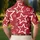 White Outline Stars On Crimson Red For Casual Summer Outfits And Travel Men's Polo Shirt - 5