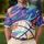 Colorful Abstract Basketball For Men's Summer Streetwear, Beach Days And Casual Outings Men's Polo Shirt - 4