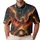 Flaming Phoenix Cruiser Motorcycle For Night Rides, Biker Events And Motorcycle Fans Men's Polo Shirt - 1